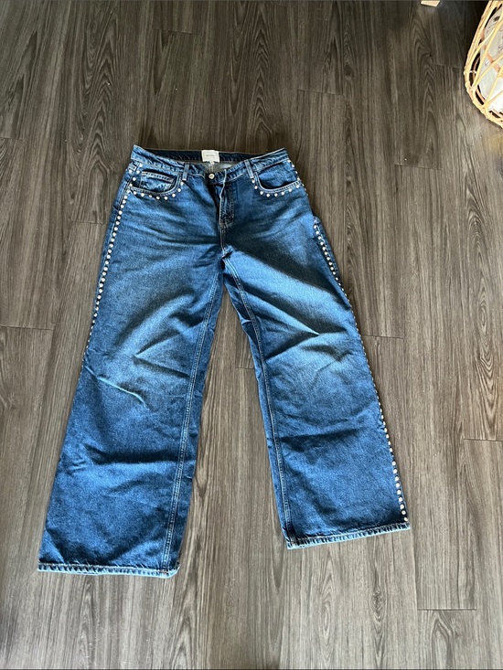 Reformation Denim - Reformation Cary Low Rise Studded Jeans